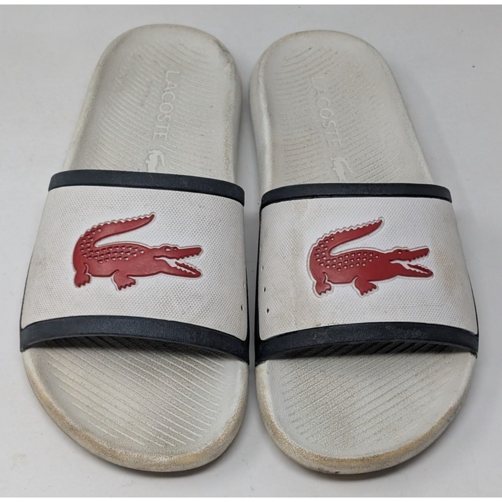 Lacoste Croco Slide Sandals White Women's Size 39 / US Size 7 - 7.5